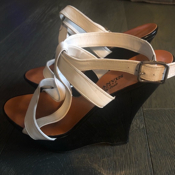 Lanvin Paris Wedge Sandal Size 36 - Picture 2 of 6